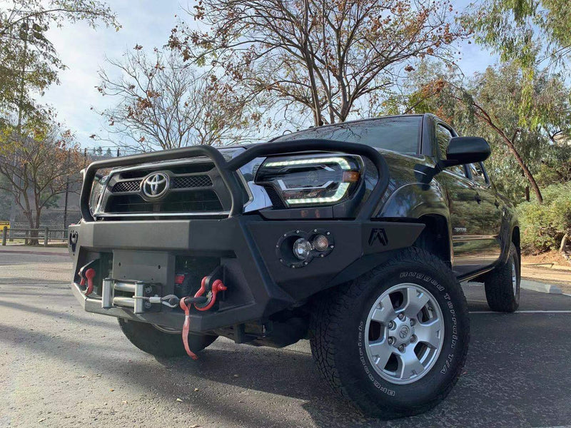 Installed AlphaRex 880749 PRO-Series Headlights on Toyota Tacoma (Front View)