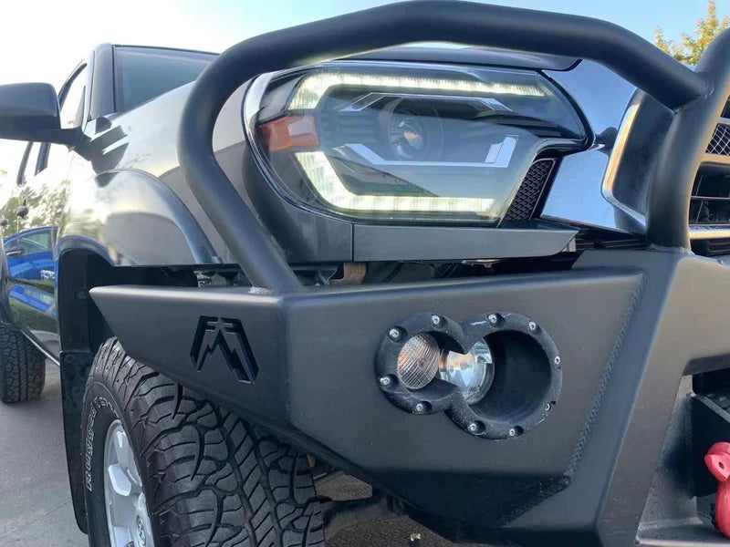 AlphaRex 880749 PRO-Series Headlights Installed on Toyota Tacoma (Angled Left)