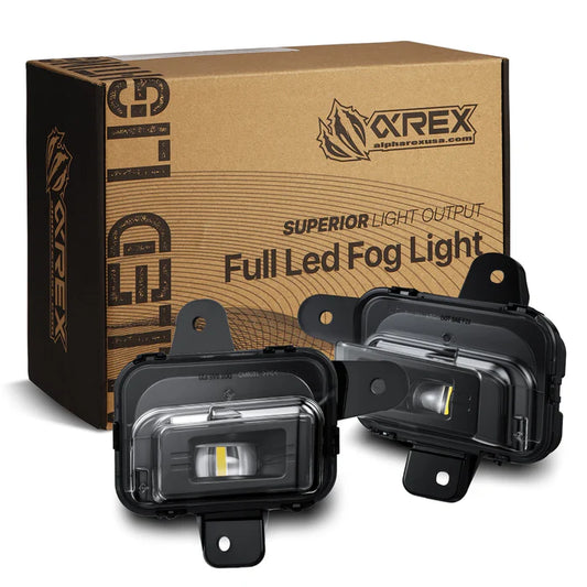 AlphaRex DoubleTap dual color LED fog lights 210021 for 2022-2026 GMC Sierra 1500 with white and yellow projector output