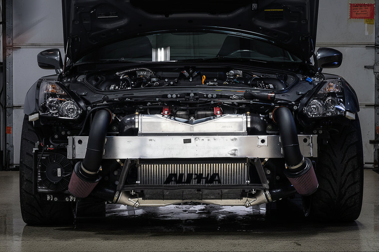AMS Performance Alpha Race front mount intercooler for Nissan GT-R R35 ALP.07.09.0008-1
