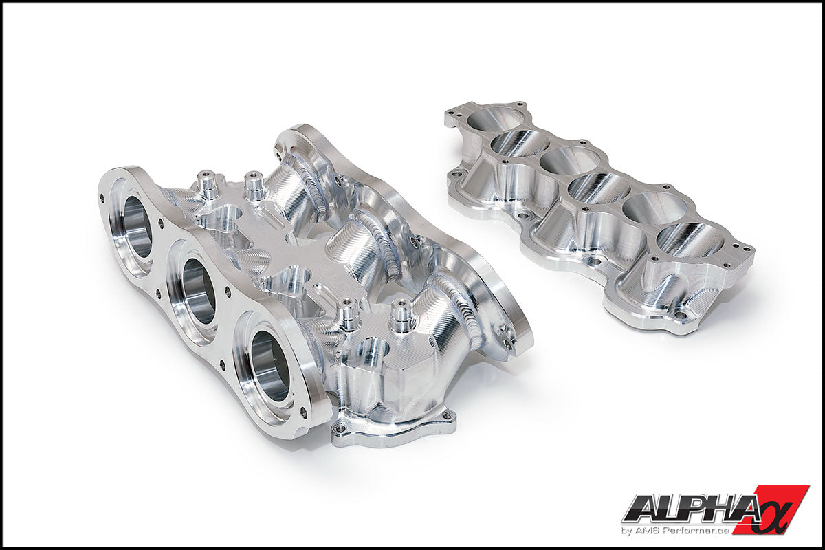 AMS Performance carbon fiber intake manifold for Nissan GT-R R35 clear finish ALP.07.08.0101-1
