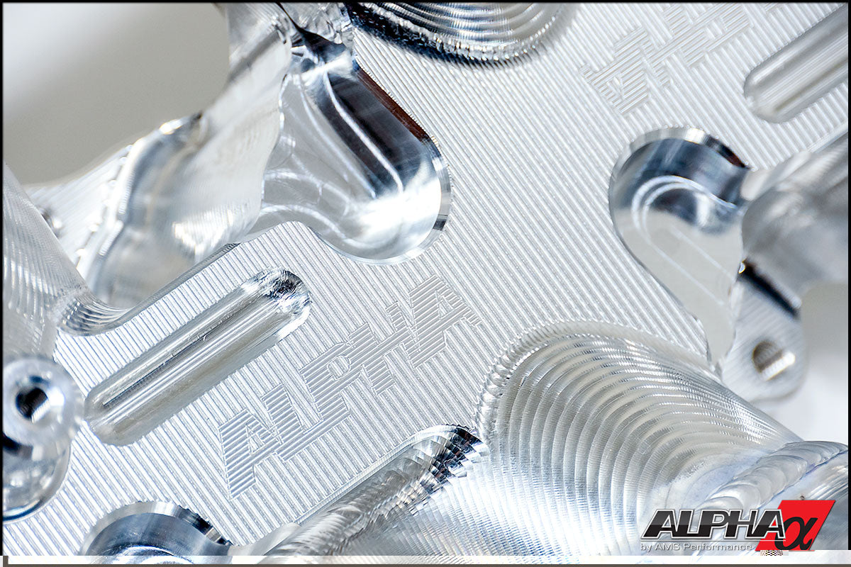 AMS Performance carbon fiber intake manifold for Nissan GT-R R35 clear finish ALP.07.08.0101-1