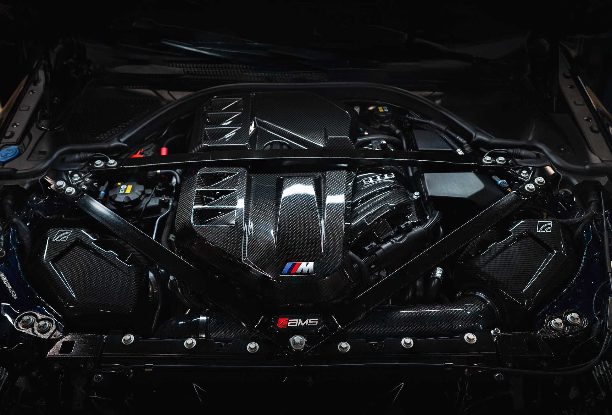 AMS Performance AMS.48.08.0001-1 S58 open airbox intakes installed on BMW M3
