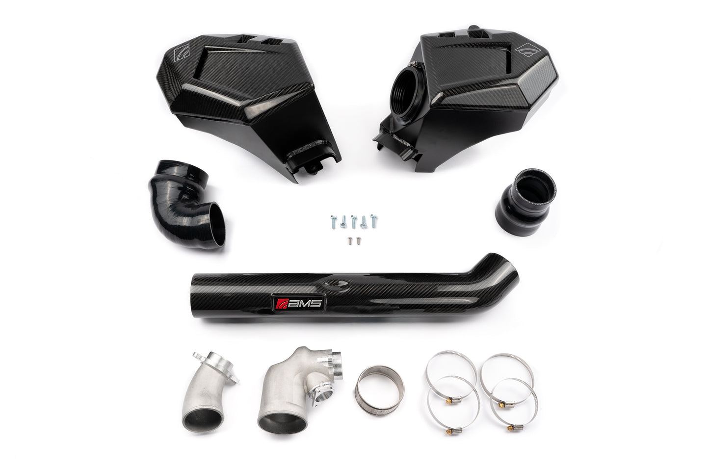 AMS Performance AMS.48.08.0001-2 S58 air intakes full kit shown what is included