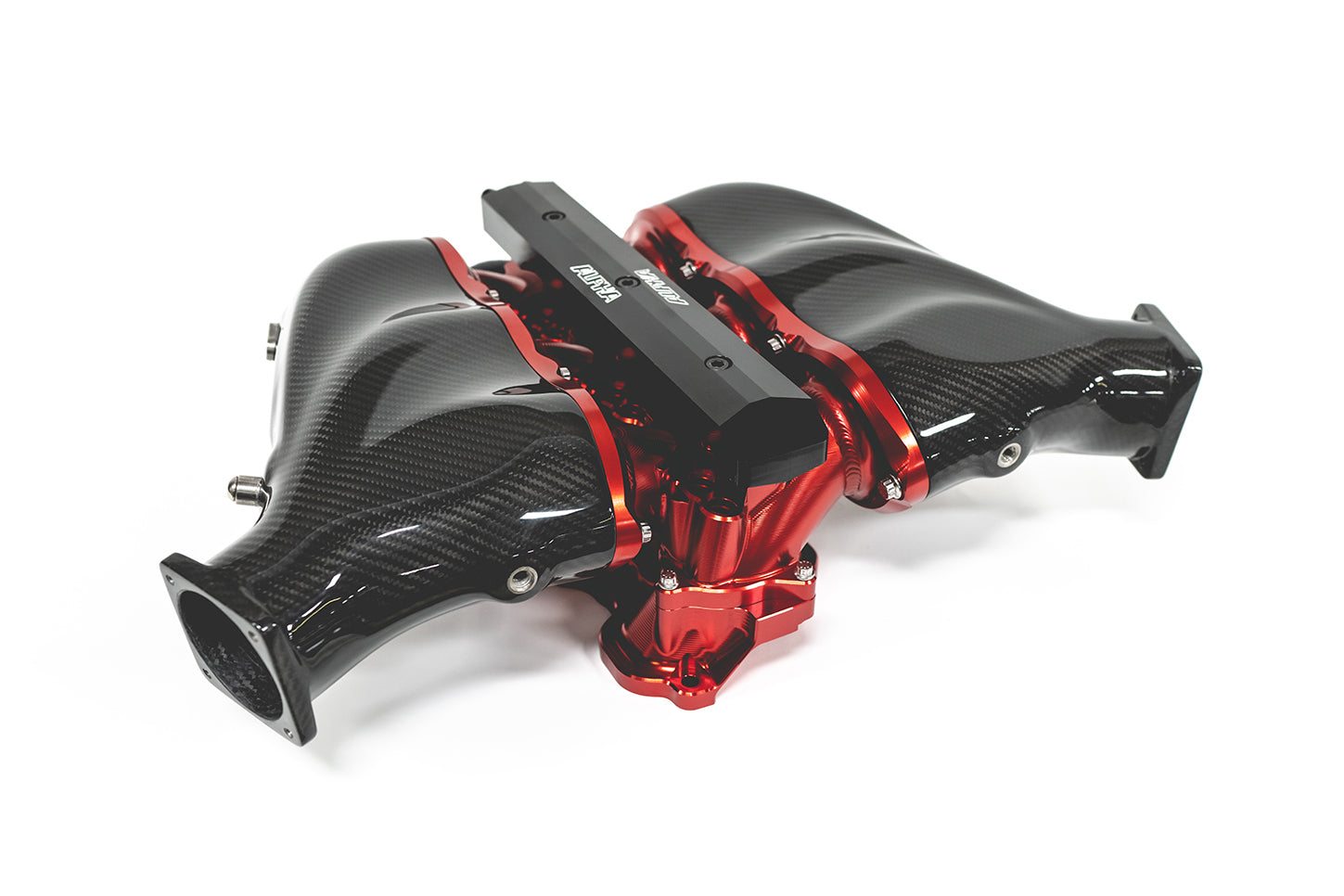 AMS Performance red carbon fiber intake manifold for Nissan GT-R R35 ALP.07.08.0101-18