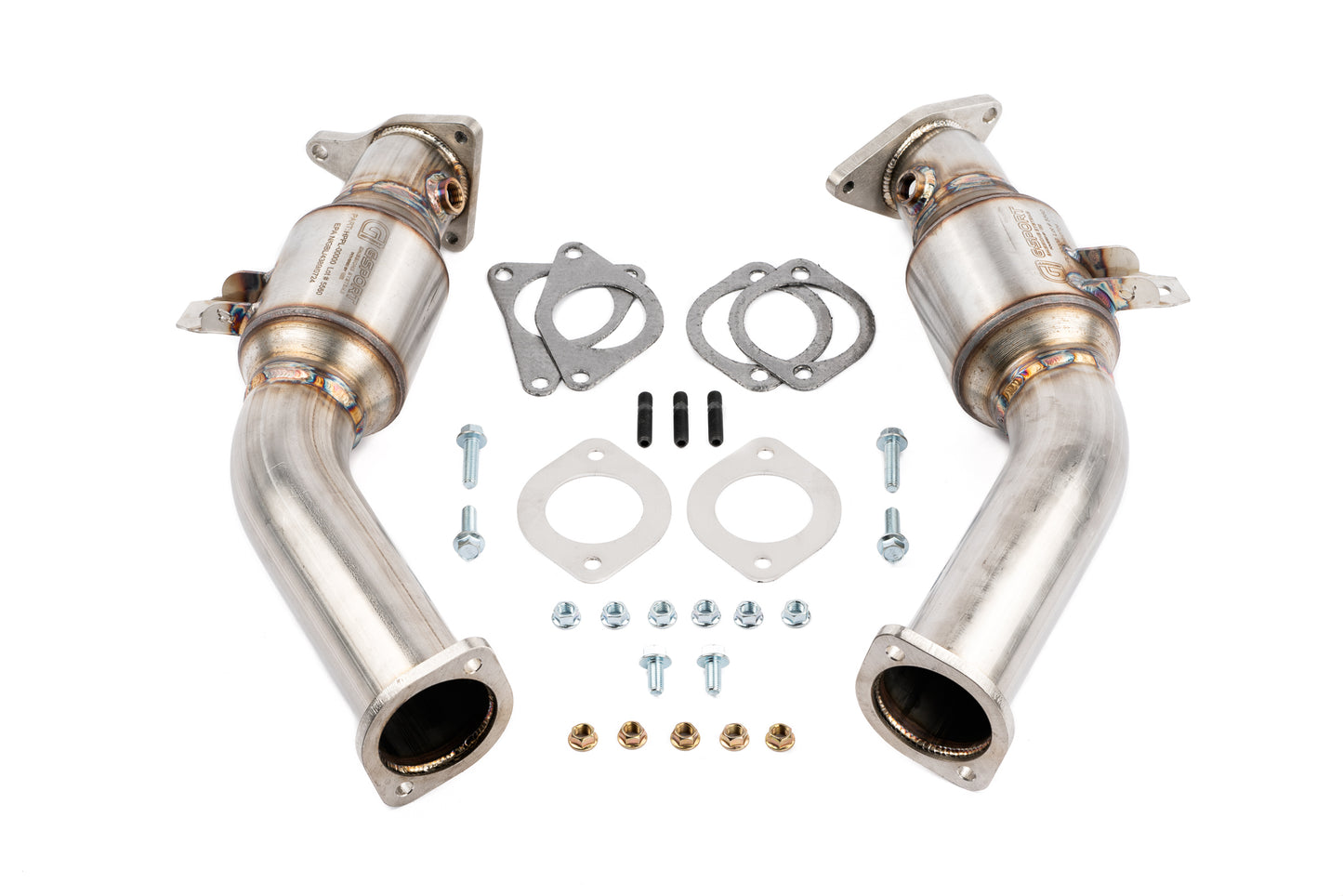 AMS Performance VR30DDTT street lower downpipes for Infiniti Q50 Q60 Nissan Z AMS.53.05.0001-2