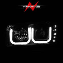 Load image into Gallery viewer, ANZO 111303 Projector Headlights U-Bar Black Housing with Clear Lens for GMC Sierra and Yukon 1999-2006.