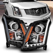 Load image into Gallery viewer, ANZO 111308 Black Projector Plank Style Headlights with Clear Lens for Cadillac SRX 2010-2016 Models