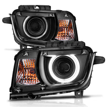 Load image into Gallery viewer, ANZO 121312 Projector Halo Headlights with Black Housing and Clear Lens for Chevy Camaro 2010-2013.