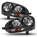 ANZO 121542 Crystal Headlights Black/Clear for VW Jetta, GTI & Rabbit (2005.5-2010)