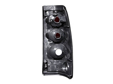 Load image into Gallery viewer, Anzo 211160 Tail Lights for Chevy Silverado (99-02) and GMC Sierra (99-06) with chrome housing, dark smoke lens, and bright incandescent illumination.