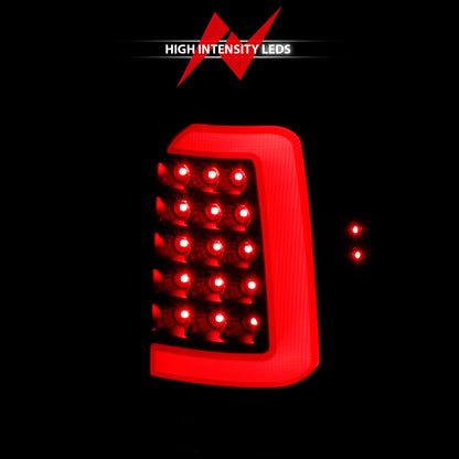 Anzo 311347 LED Bar Tail Lights for Dodge Dakota (97-04) with black housing, clear lens, and advanced LED lighting for a sleek and modern design.