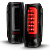 ANZO 311351 LED C-Bar Tail Lights Black Smoke Lens for Ford F-Series 1987-1998 & Bronco 1987-1996