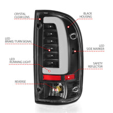 Load image into Gallery viewer, Anzo 311353 LED Tail Lights with Clear Lens and Black Housing for 1995-2000 Toyota Tacoma