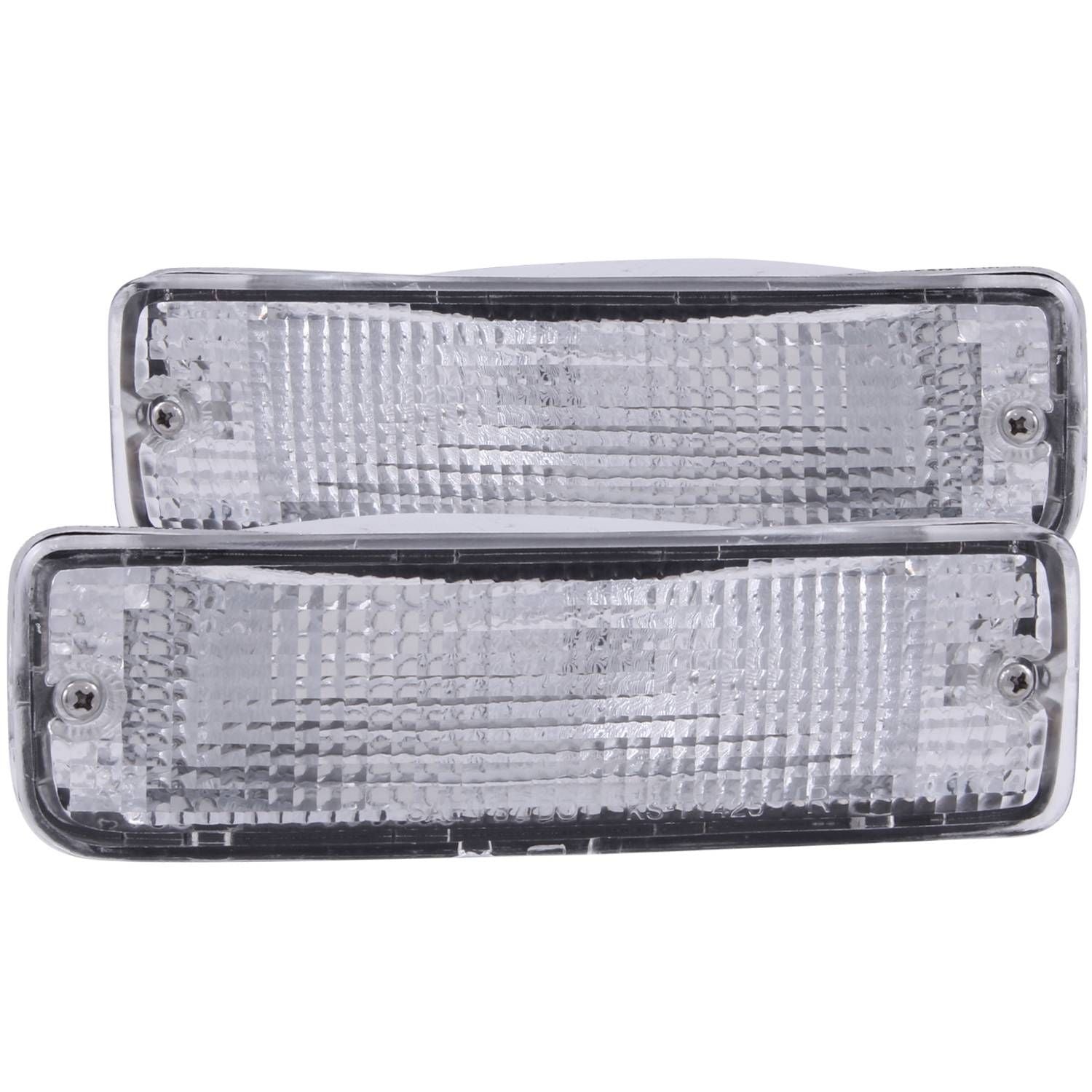 ANZO 511019 Chrome Clear Parking and Signal Lights for Toyota Pickup 1989-1995 Models