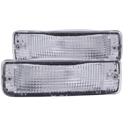 ANZO 511019 Chrome Clear Parking and Signal Lights for Toyota Pickup 1989-1995 Models