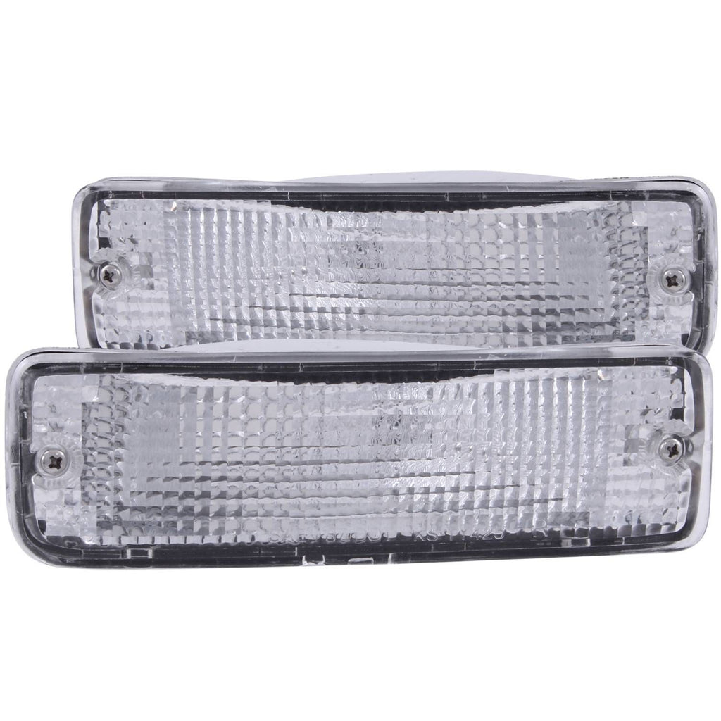 ANZO 511019 Chrome Clear Parking and Signal Lights for Toyota Pickup 1989-1995 Models