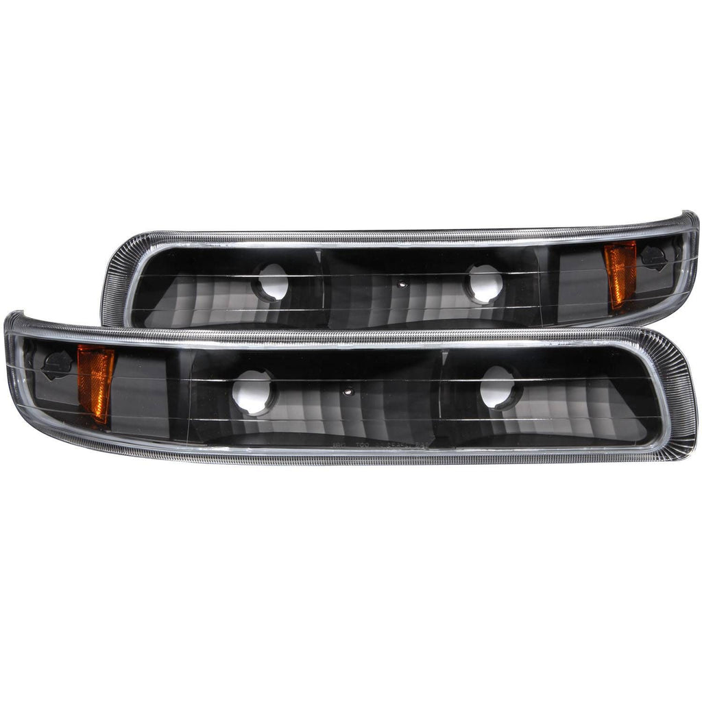 Anzo 511065 Euro Parking and Signal Lights for Chevy Silverado/Suburban/Tahoe (99-06) with black housing, clear lens, and bright illumination.