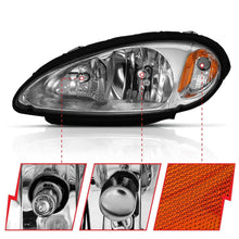 Load image into Gallery viewer, ANZO 111472 Crystal Headlights with Chrome Housing and Clear Lens for Chrysler PT Cruiser 2001-2005.