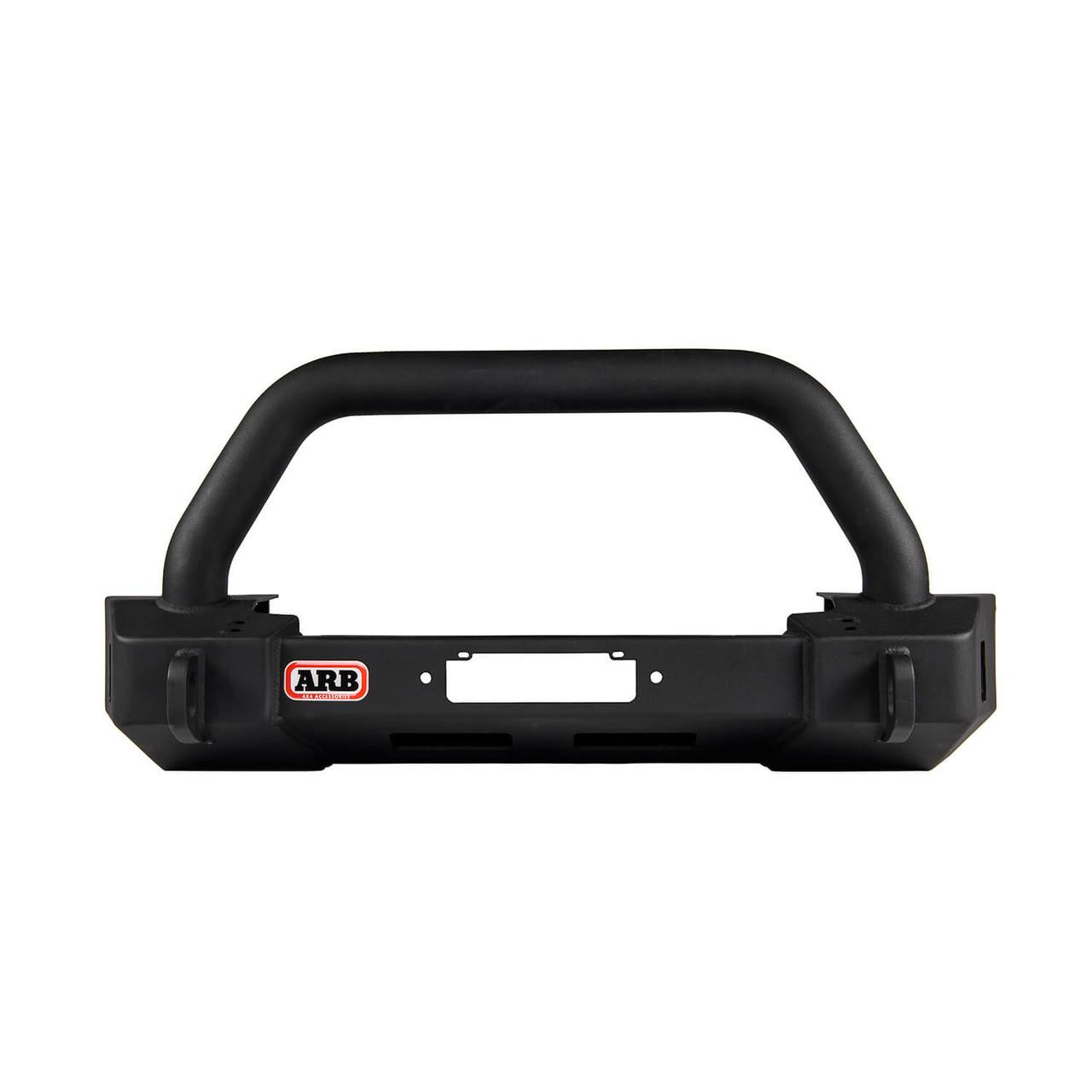 Black vehicle bumper with ARB logo on a white background