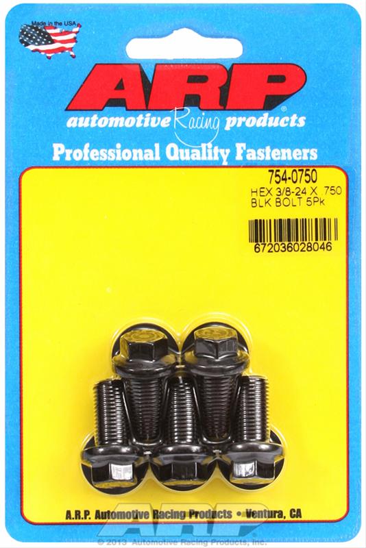 ARP 3/8-24 x .750 Hex 7/16 Wrenching Oxide Bolts - Black ARP