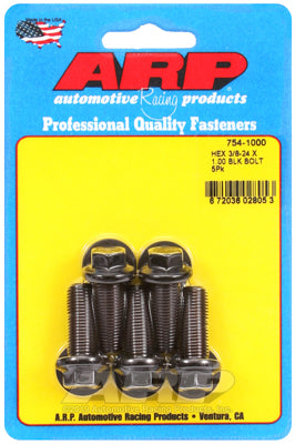 ARP 3/8-24 x 1.000 Hex 7/16 Wrenching Oxide Bolts - Black ARP
