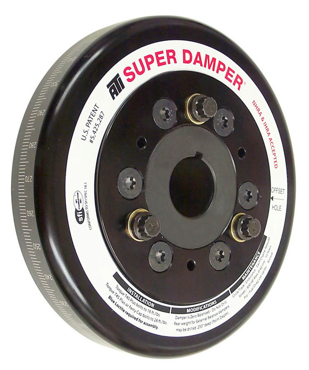 ATI Damper - 7.074in - Steel - Chrysler A V8 - 318-360 - Chevy Frt - 3 Ring ATI918280