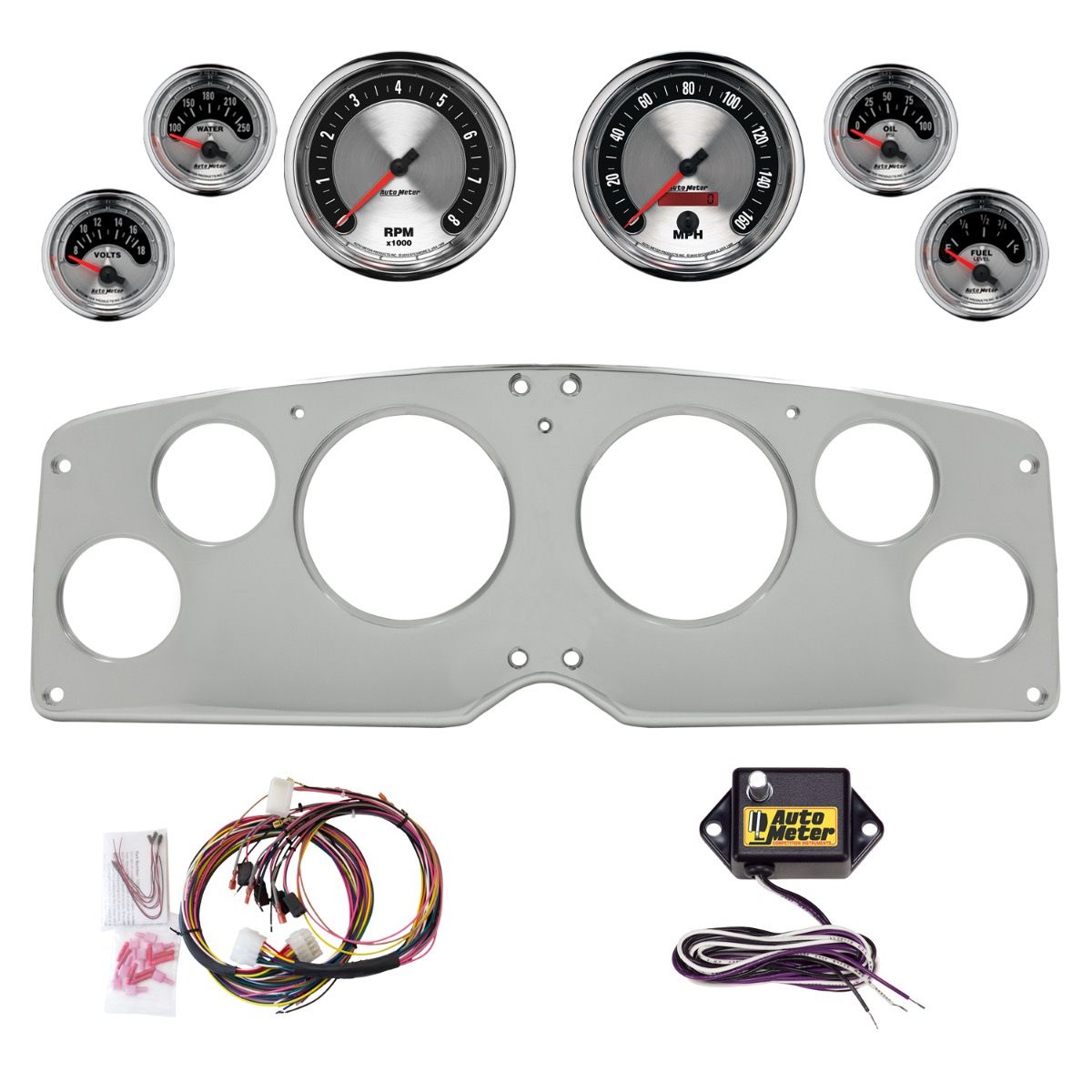 AutoMeter American Muscle 54-55 GMC Truck Billet Panel/Gauge Kit - 2940-01