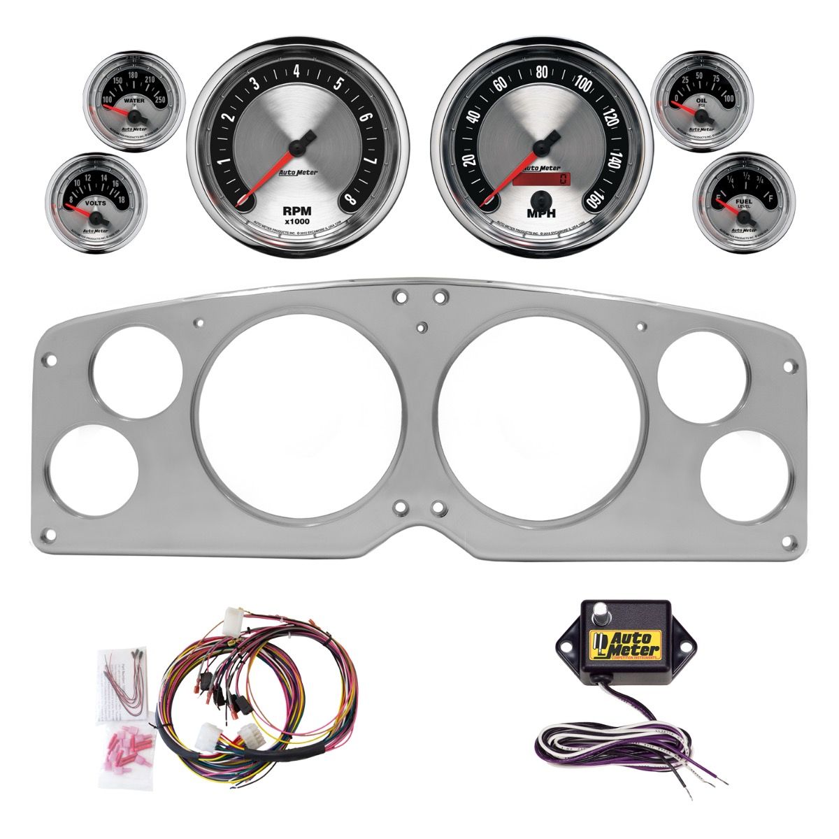 AutoMeter American Muscle 54-55 GMC Truck Billet Panel/Gauge Kit - 2941-01