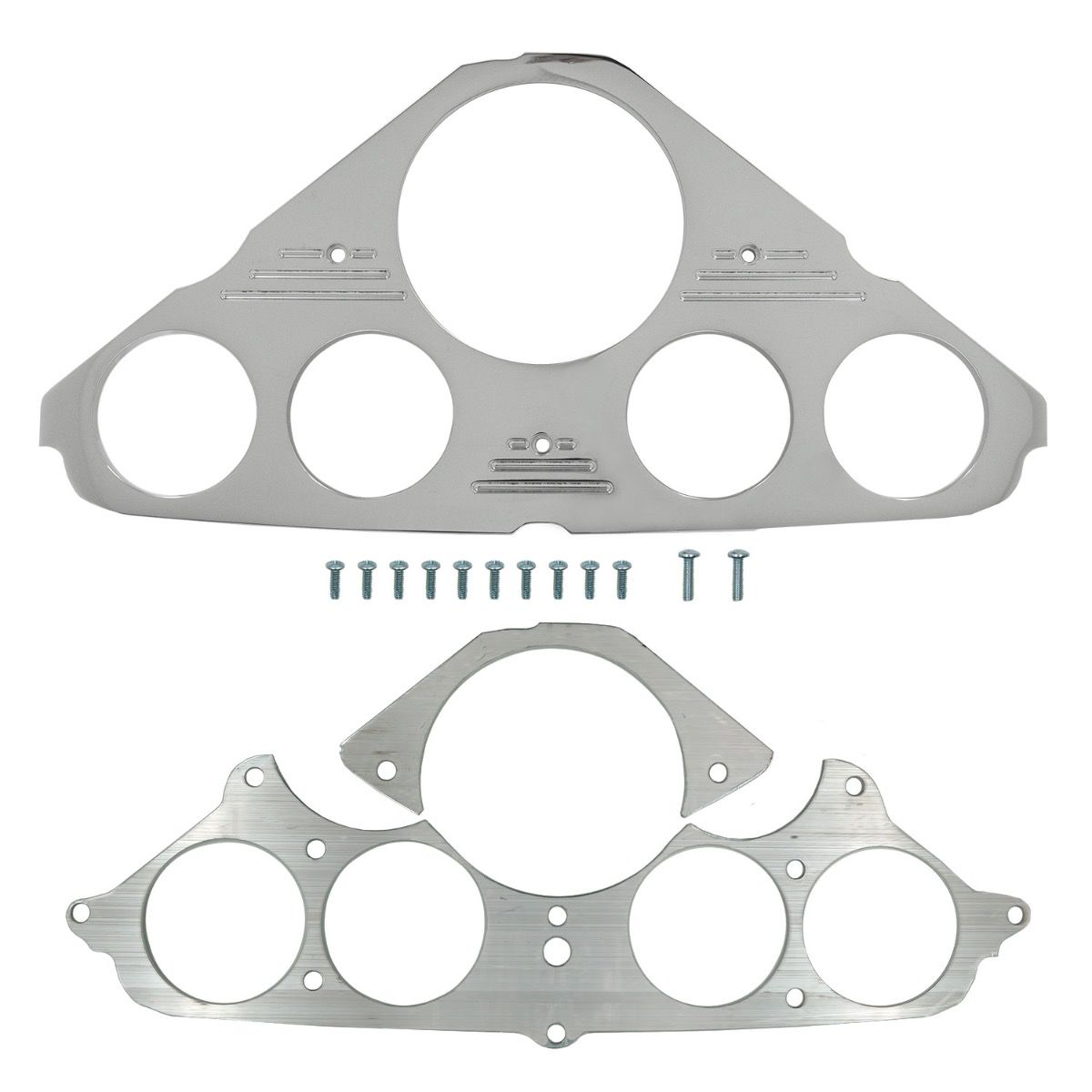 AutoMeter Mounting Sol. 55-59 Chevy Truck Billet Panel/Gauge Kit - 2943