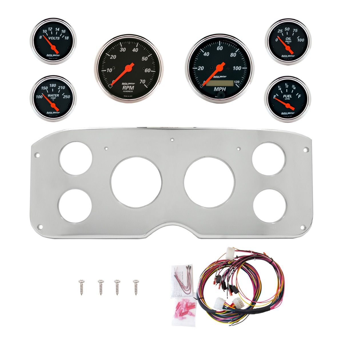 AutoMeter Designer Black 55-59 GMC Truck Billet Panel/Gauge Kit - 2944-06