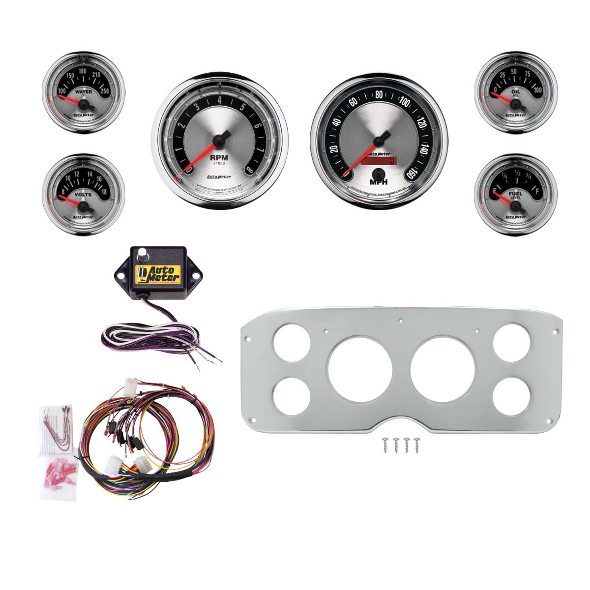 AutoMeter American Muscle 55-59 GMC Truck Billet Panel/Gauge Kit - 2945-01
