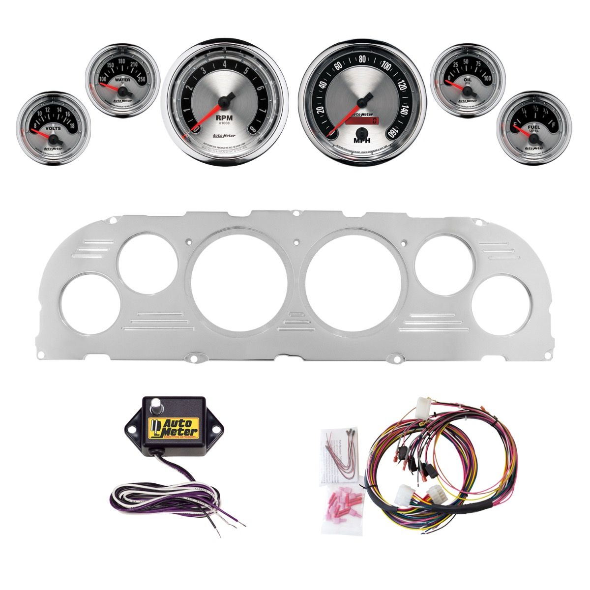 AutoMeter American Muscle 60-63 Chevy Truck Billet Panel/Gauge Kit - 2947-01