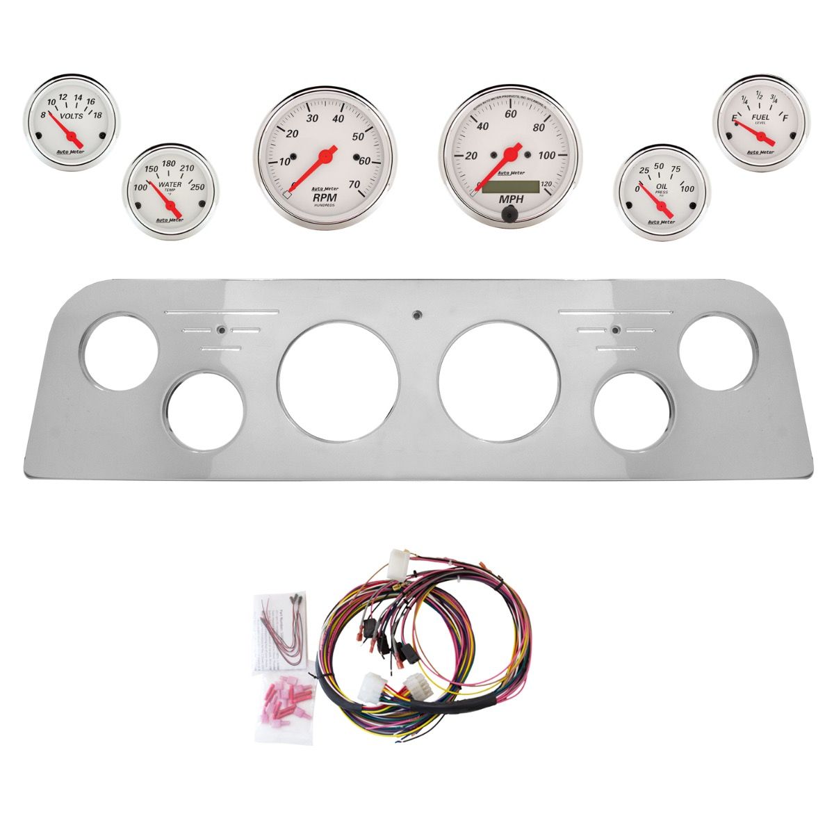 AutoMeter Arctic White 60-61 GMC Truck Billet Panel/Gauge Kit - 2948-03