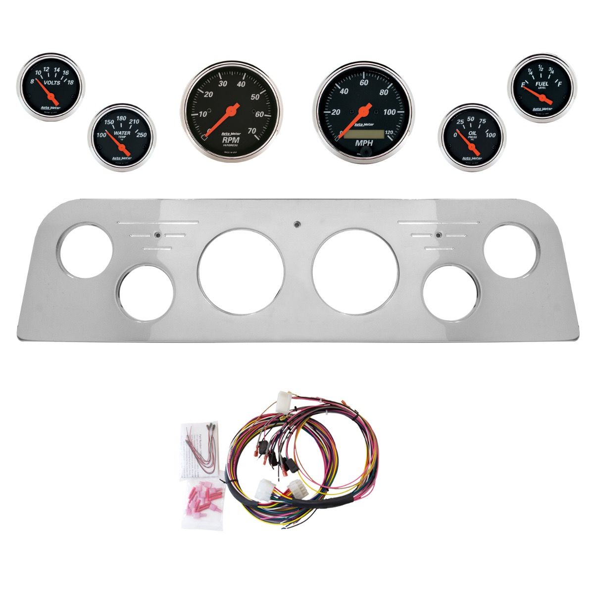 AutoMeter Designer Black 60-61 GMC Truck Billet Panel/Gauge Kit - 2948-06