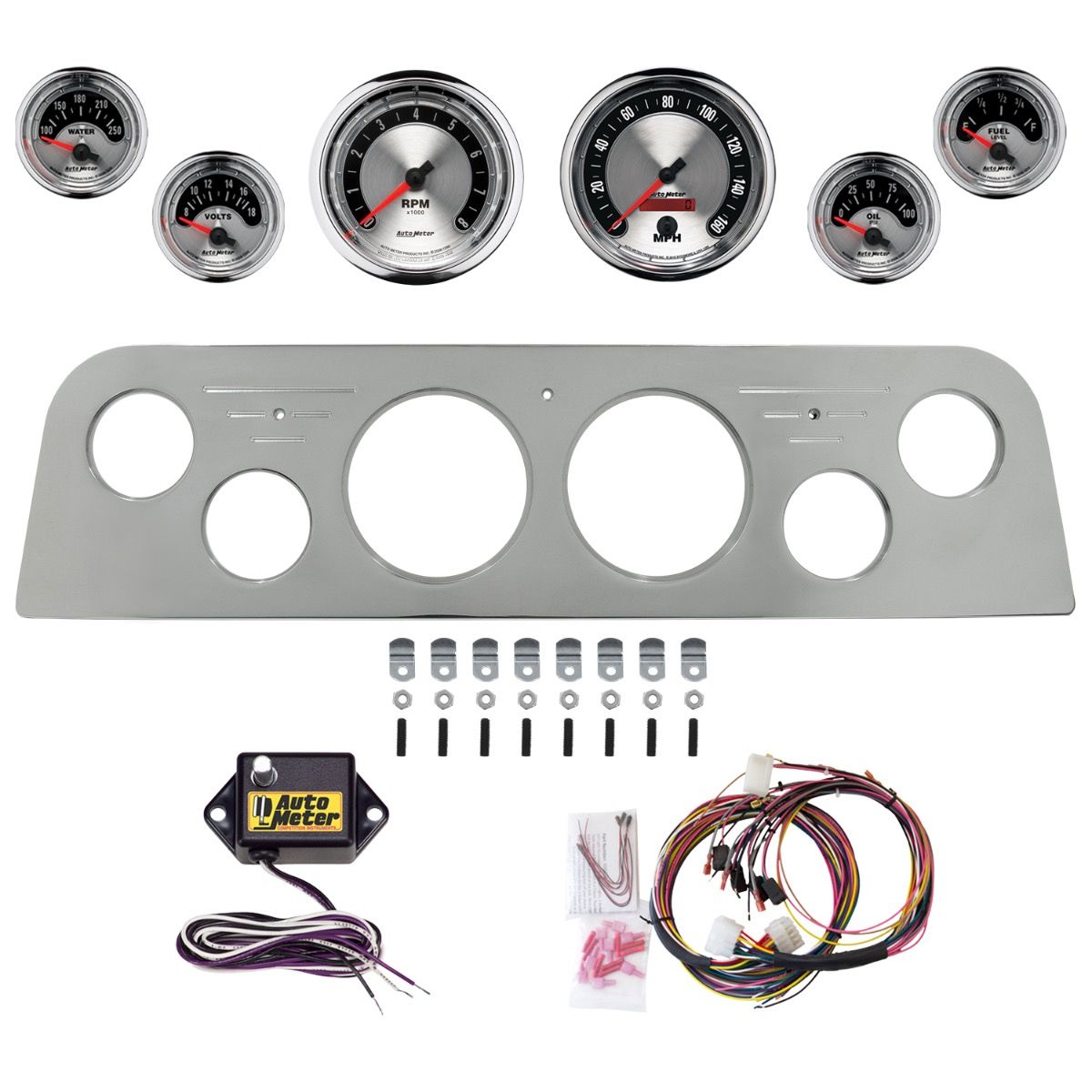 AutoMeter American Muscle 60-61 GMC Truck Billet Panel/Gauge Kit - 2949-01
