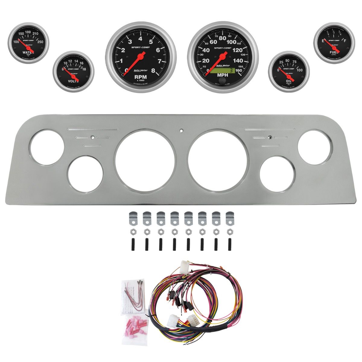 AutoMeter Sport-Comp 60-61 GMC Truck Billet Panel/Gauge Kit - 2949-11