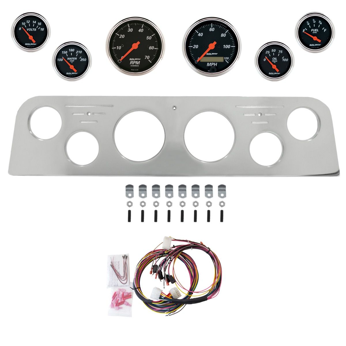 AutoMeter Designer Black 62-66 GMC Truck Billet Panel/Gauge Kit - 2950-06