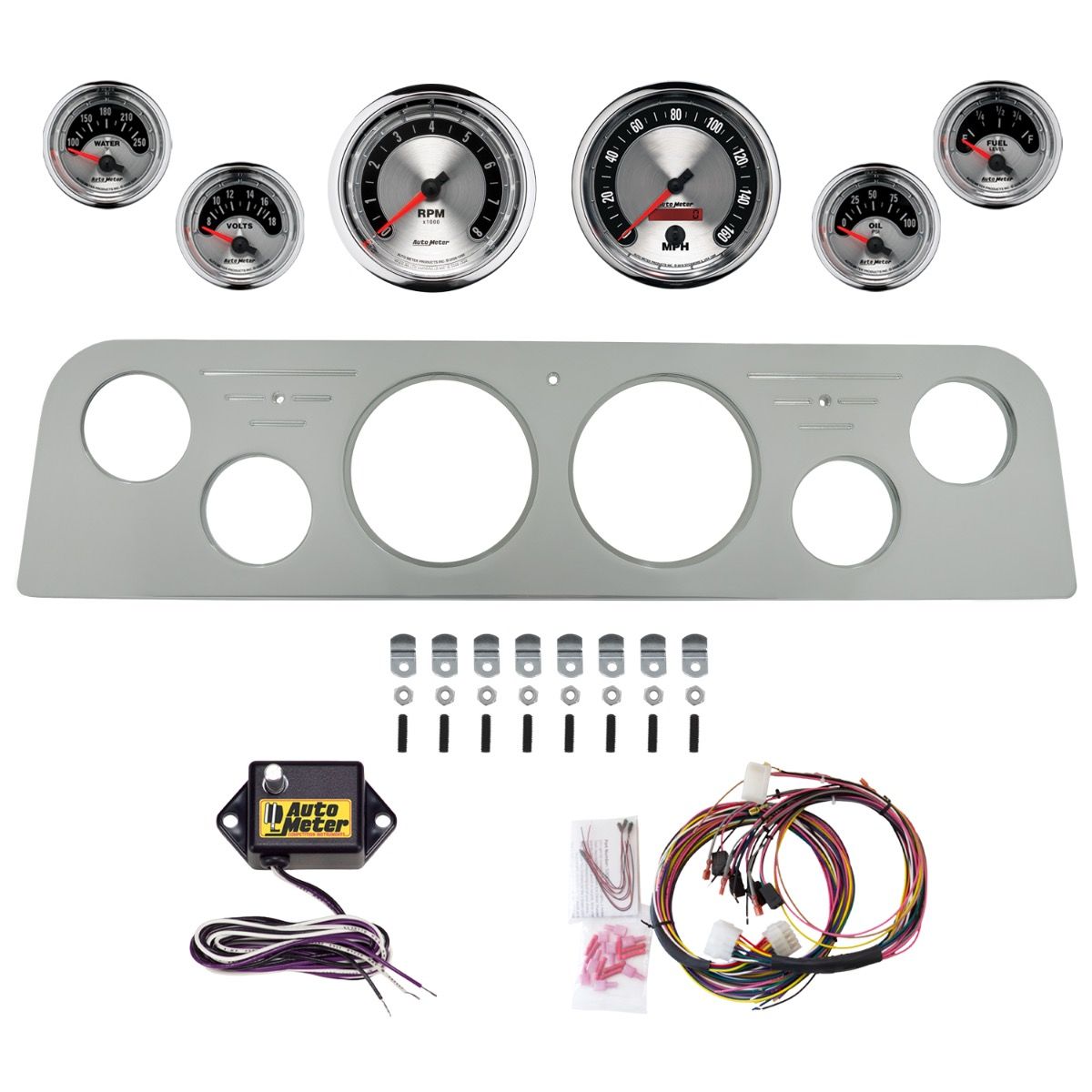 AutoMeter American Muscle 62-66 GMC Truck Billet Panel/Gauge Kit - 2951-01