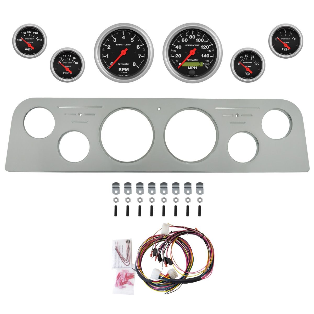 AutoMeter Sport-Comp 62-66 GMC Truck Billet Panel/Gauge Kit - 2951-11
