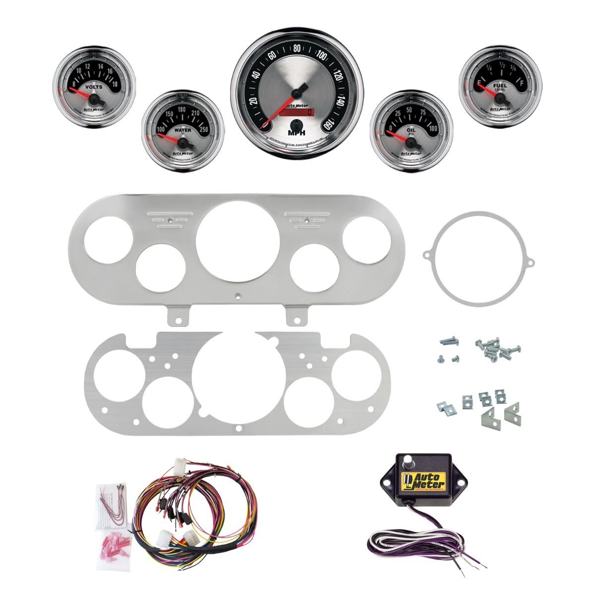 AutoMeter American Muscle 62-65 Chevy NOVA Billet Panel/Gauge Kit - 2954-01