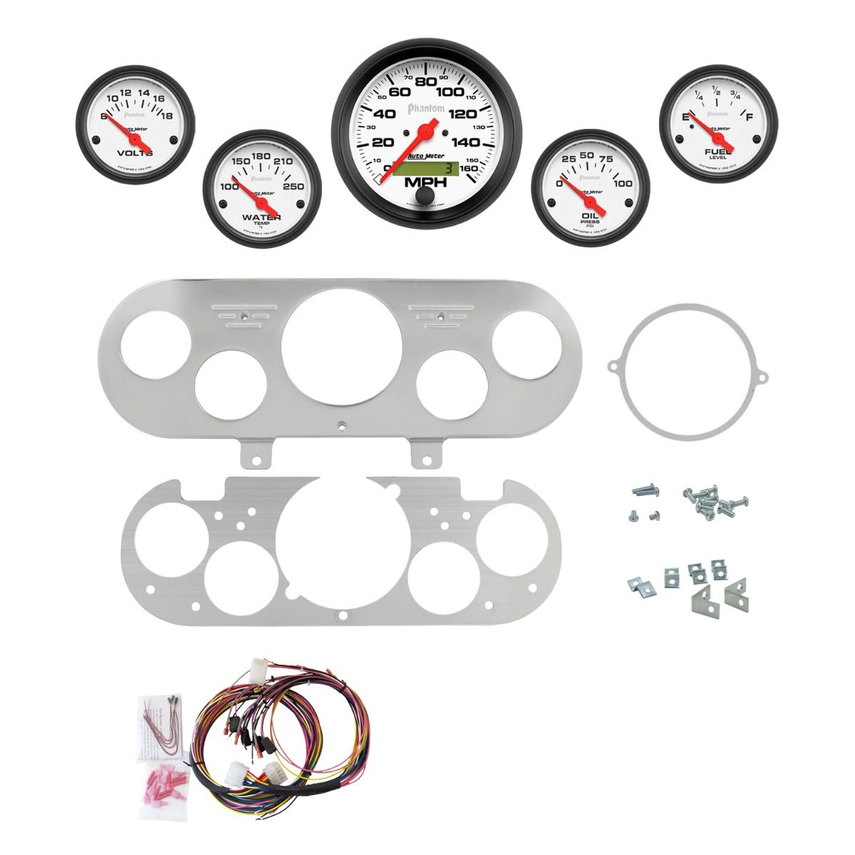 AutoMeter Phantom 62-65 Chevy NOVA Billet Panel/Gauge Kit - 2954-09