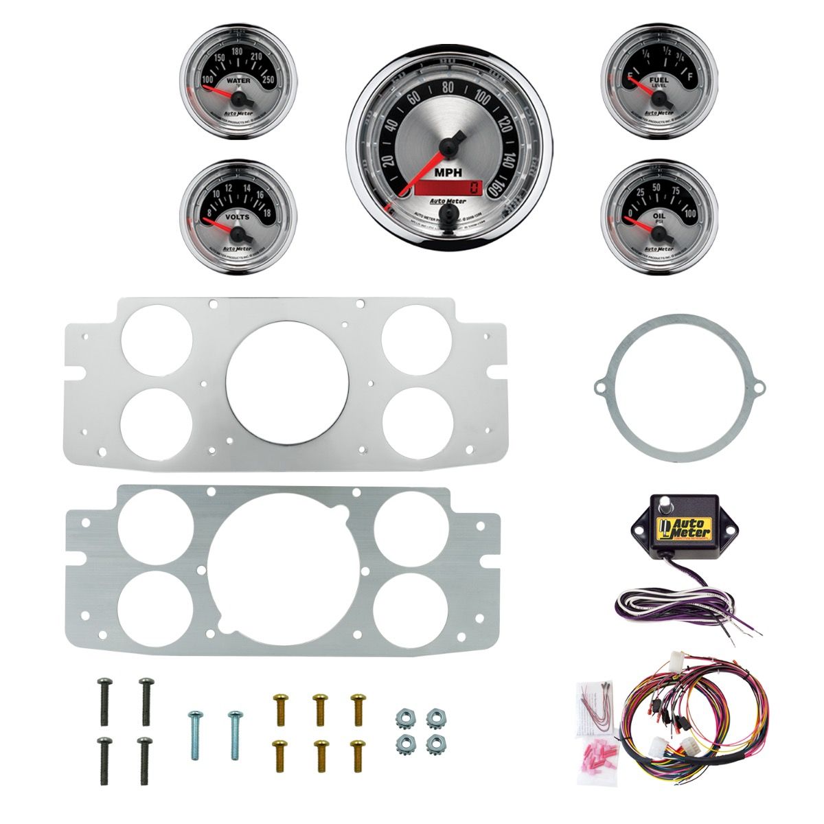 AutoMeter American Muscle 60-63 Chevy Truck Billet Panel/Gauge Kit - 2956-01
