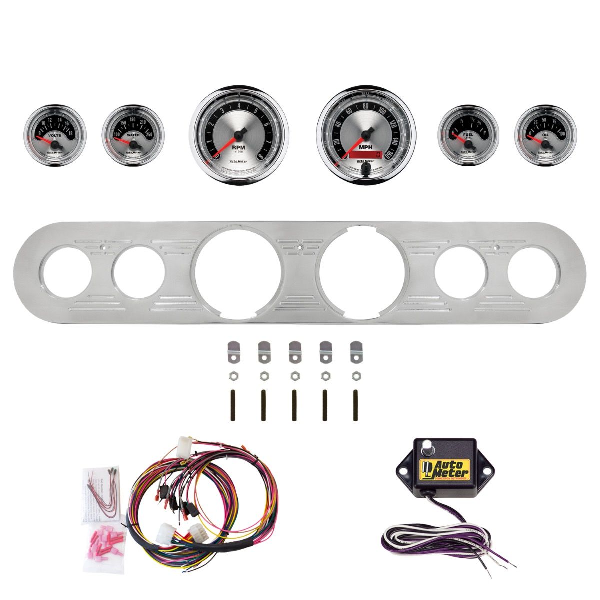 AutoMeter American Muscle 67-72 Ford Truck Billet Panel/Gauge Kit - 2962-01
