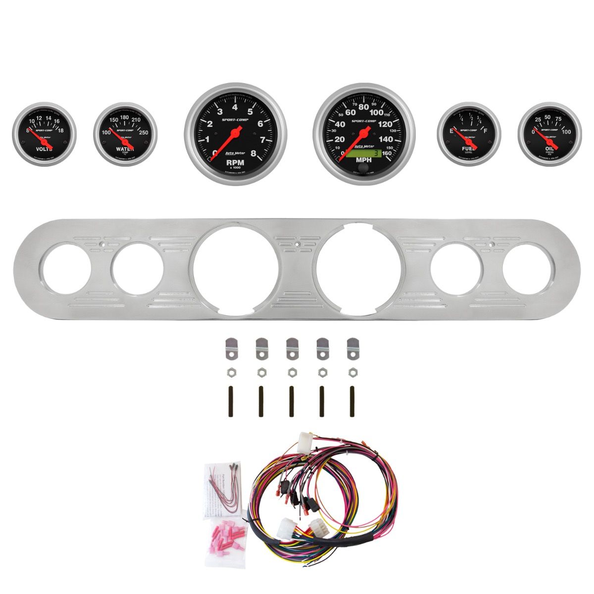 AutoMeter Sport-Comp 67-72 Ford Truck Billet Panel/Gauge Kit -2962-11