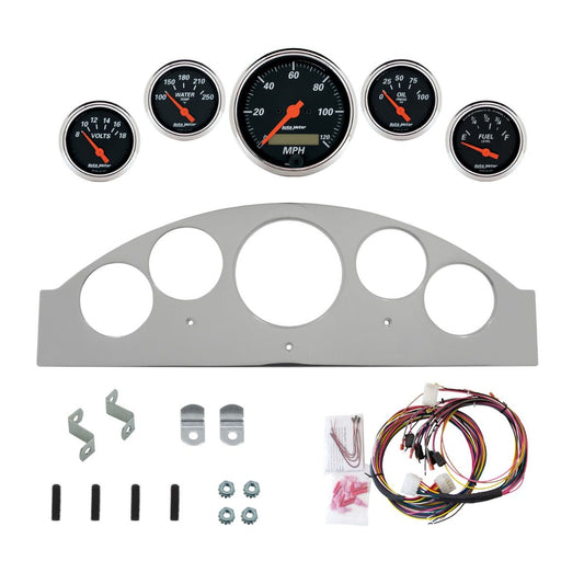 AutoMeter Designer Black 1957 Ford Fairlane Billet Panel/Gauge Kit - 2963-06
