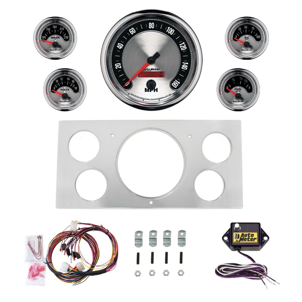 AutoMeter American Muscle 73-79 Ford Truck Billet Panel/Gauge Kit - 2965-01