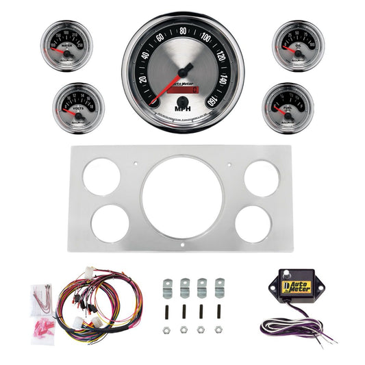 AutoMeter American Muscle 73-79 Ford Truck Billet Panel/Gauge Kit - 2965-01