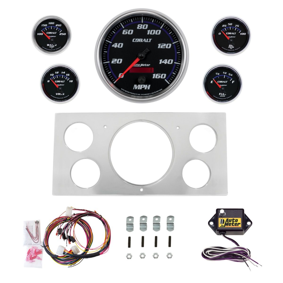 AutoMeter Cobalt 73-79 Ford Truck Direct-Fit Billet Panel/Gauge Kit - 2965-05