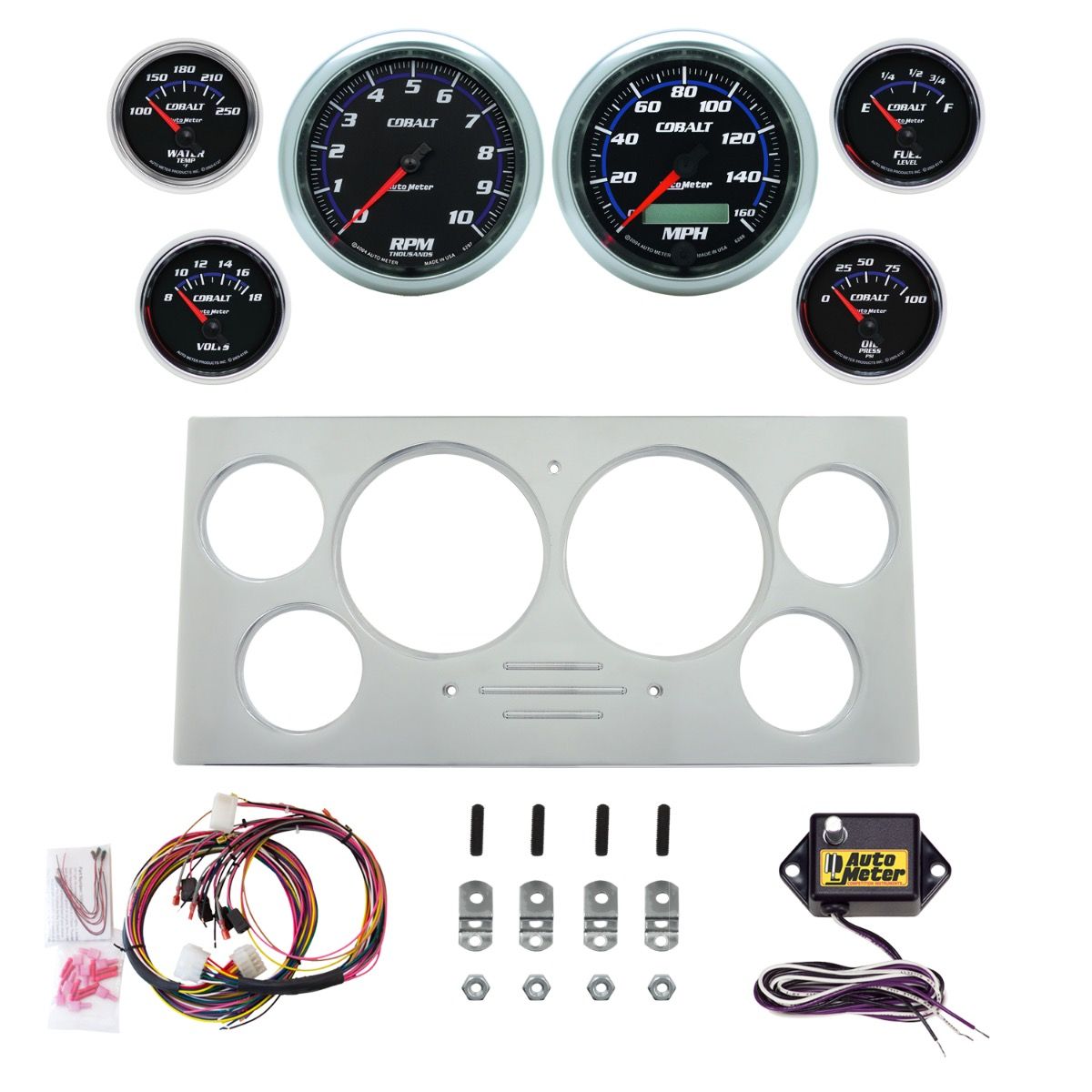 AutoMeter Cobalt 73-79 Ford Truck Direct-Fit Billet Panel/Gauge Kit - 2967-05